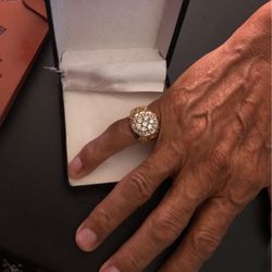  1 carat diamond men’s ring Gold Nugget 