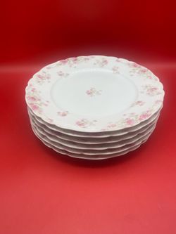 Antique Haviland Limoges 8.5” Scalloped Salad Plates - Set of 6