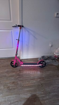 Pink Kick Scooter with LED Lights