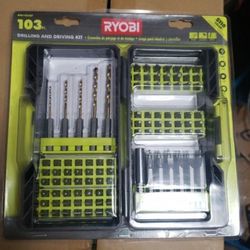 Ryobi 103 Piece Drilling & Driving Kit With Storage Case... $110 Value...