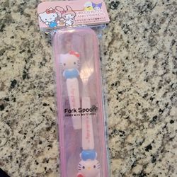 Sanrio Hello Kitty Fork and Spoon set Brand New