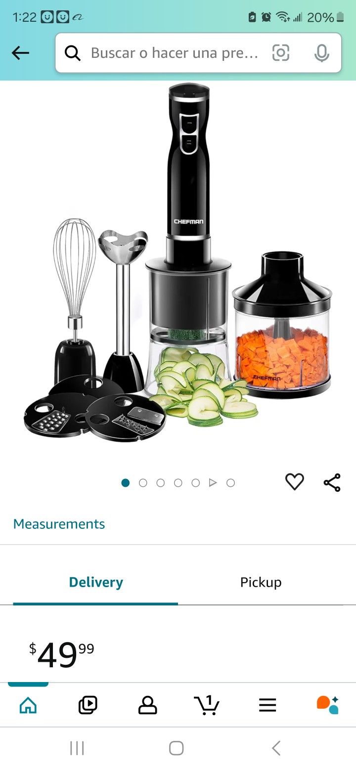 Chefman Electric Spiralizer & Immersion Blender/Vegetable Slicer