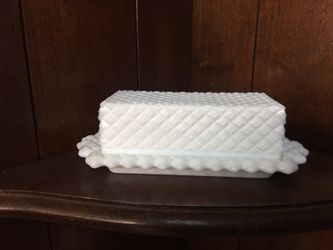 Gorgeous Milk Glass Butter Dish