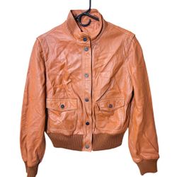Faux Leather Bomber Jacket