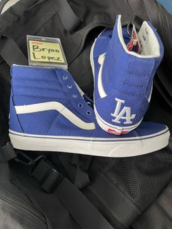 Size 10 Vans Sk8 hi Los Angeles dodgers