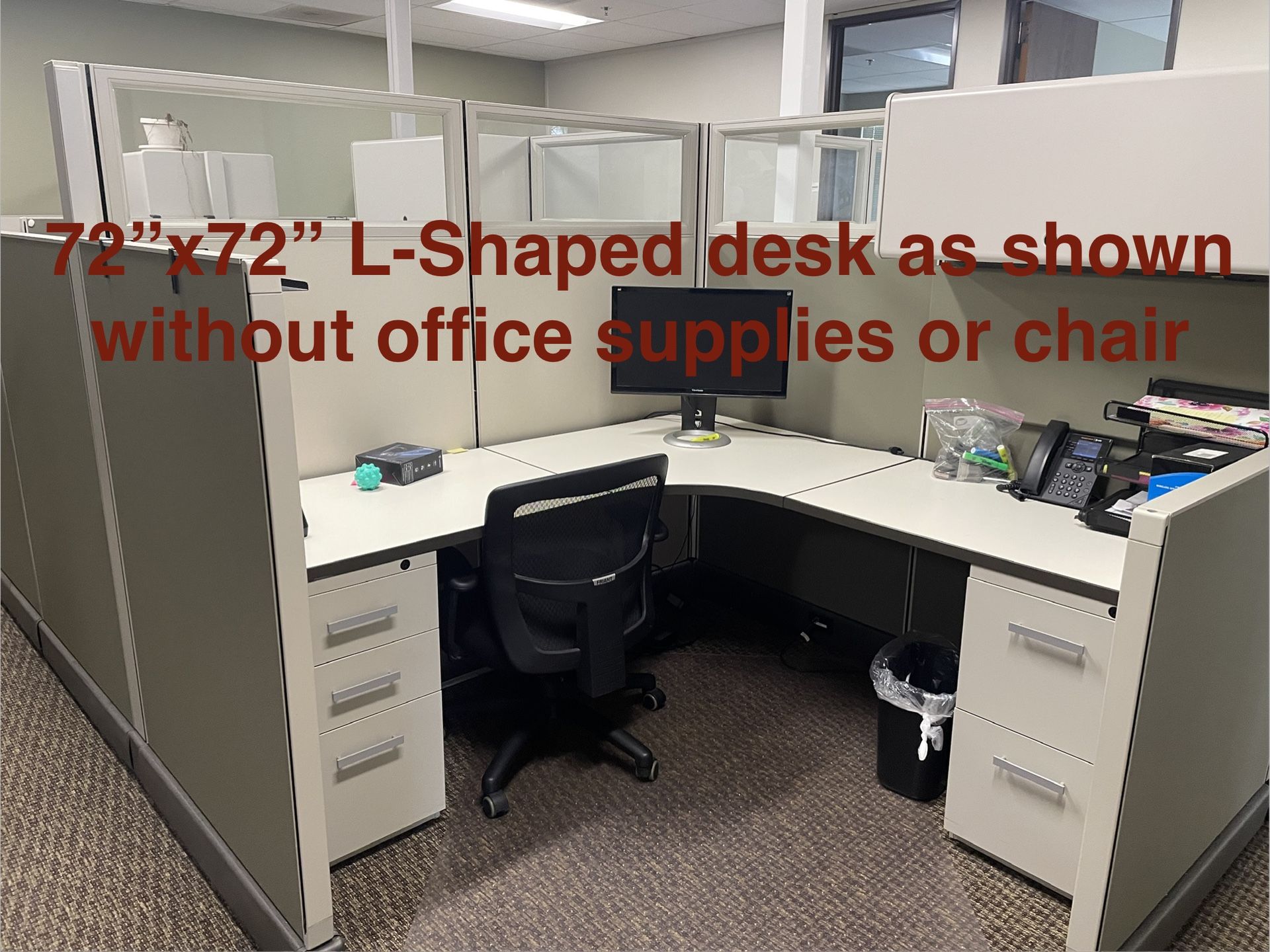 Office Cubicles - L-shaped Desks