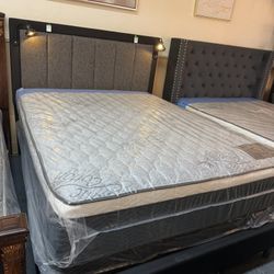 Queen Bed Frame With Mattress 