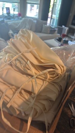 9 pc outdoor cushion replacement set - cream NEW!
