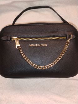 MICHAEL KORS BLACK JETSET CROSSBODY BAG