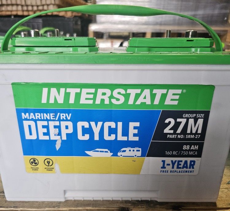 Interstate new battery, 1-year warranty