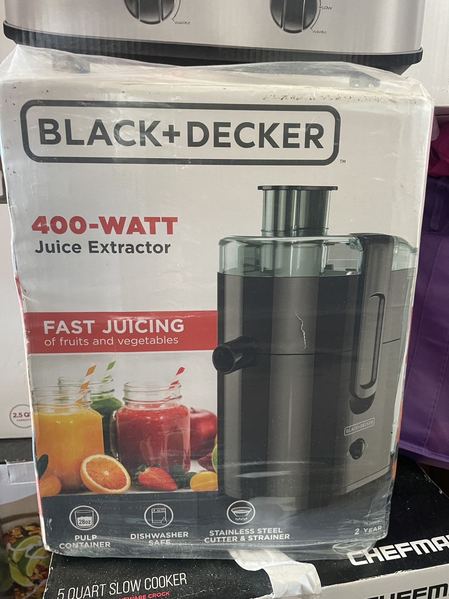 BLACK+DECKER Quiet Fruit & Vegetable Juicer