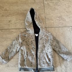 Dinosaur Boys 2T Long Sleeved Zippered Beige Jacket