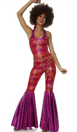 70s Disco Jumpsuit 70s foxy lady Costume size Large and Small available