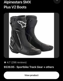 Alpinestars SMX plus v2 Vented Men Motocycle Boots , Size 10,5