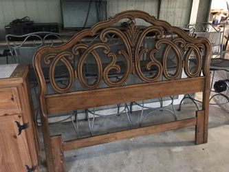 Queen Solid Wood Headboard with Frame