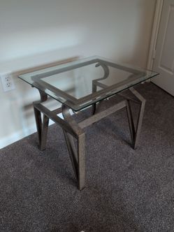 Modern Glass End Table