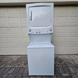 Like New GE White Washer/Dryer Stack Unit 