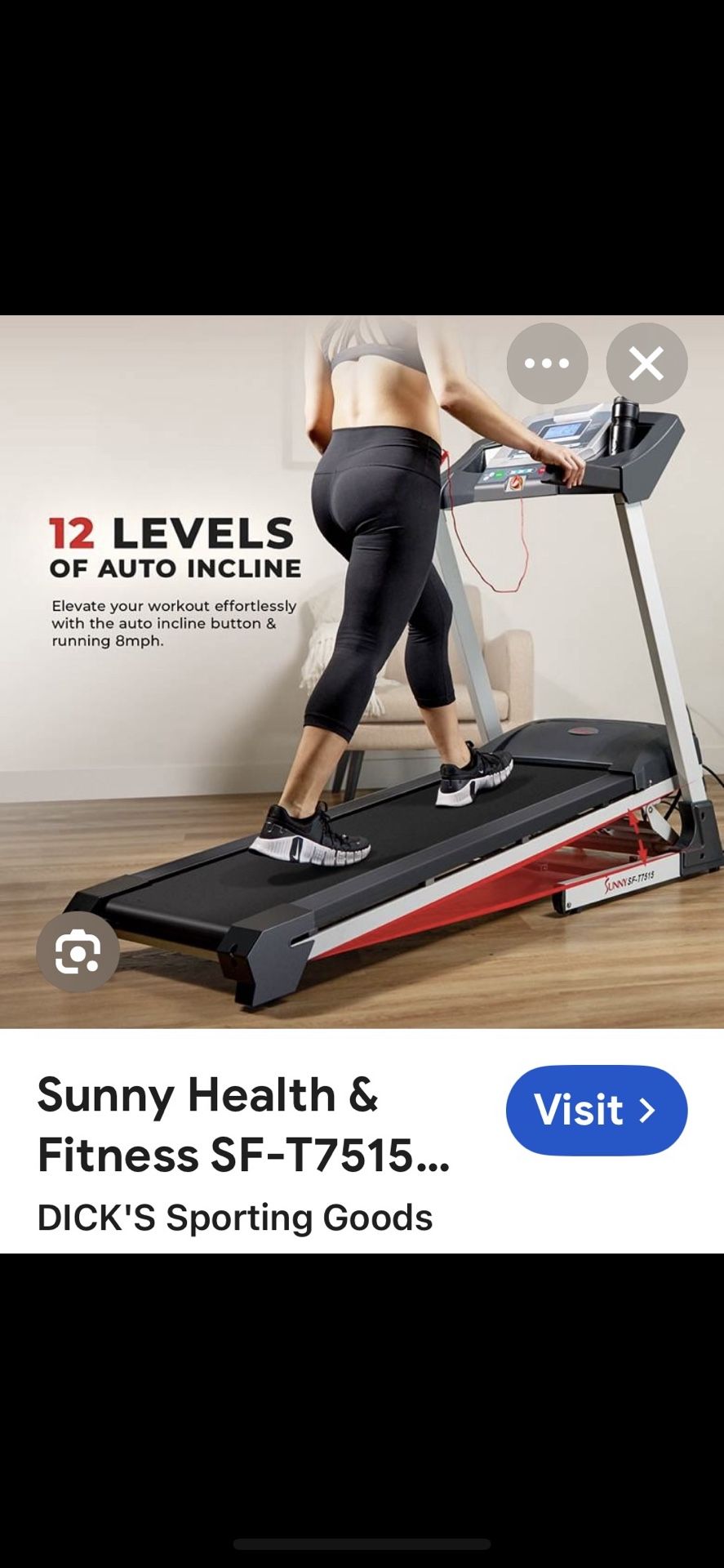 BRAND NEW ELECTRIC SUNNY HEALTH & FITNESS SMART TREADMILL  WITH AUTO INCLINE!!!