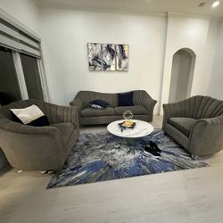 Modern Grey Couch Set