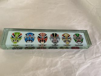 Chinese Peking Opera Masks - Transparent 7” Paper Weight