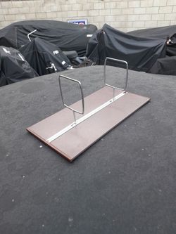 Original Mid Century Book Shelf Holder Chrome And Metal