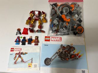 Lego marvel super hero mechs and minifigure lot