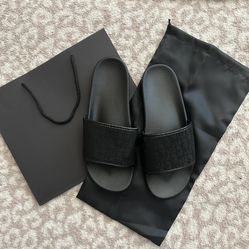 Christian Dior Men’s Black Slide Sandals $65 **READ DESCRIPTION**
