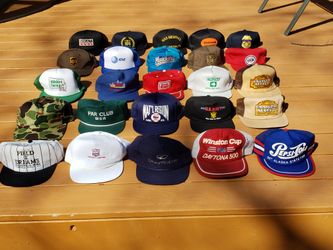 Whole Bunch Of Vintage Trucker Hats Caps