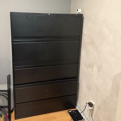 Office File Cabinets (black) 5 drawer and 2 drawer 