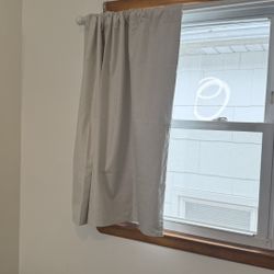 A pair of short curtains