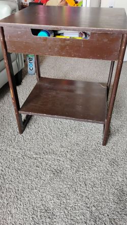 MCM 1961 Drexel parallel  Walnut Nightstand/Commode by BarneyFlagg