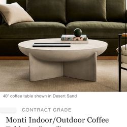 West Elm Indoor/Outdoor Stone Coffee Table 