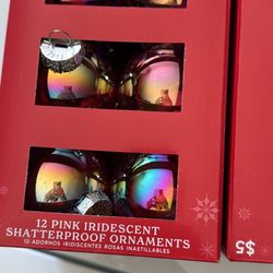 Christmas Ornament Rainbow Color. 12 pieces in one box.