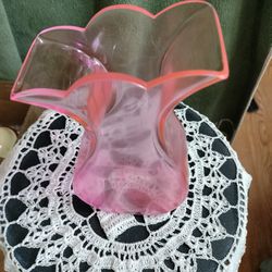 Vase Glass Pink Shade