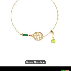 Necklace Tennis Racket Pendant 