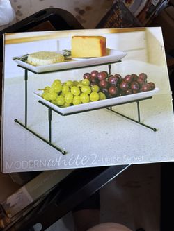 Modern White 2 Tiered Server