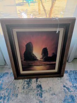 Framed Oil Painting on Canvas