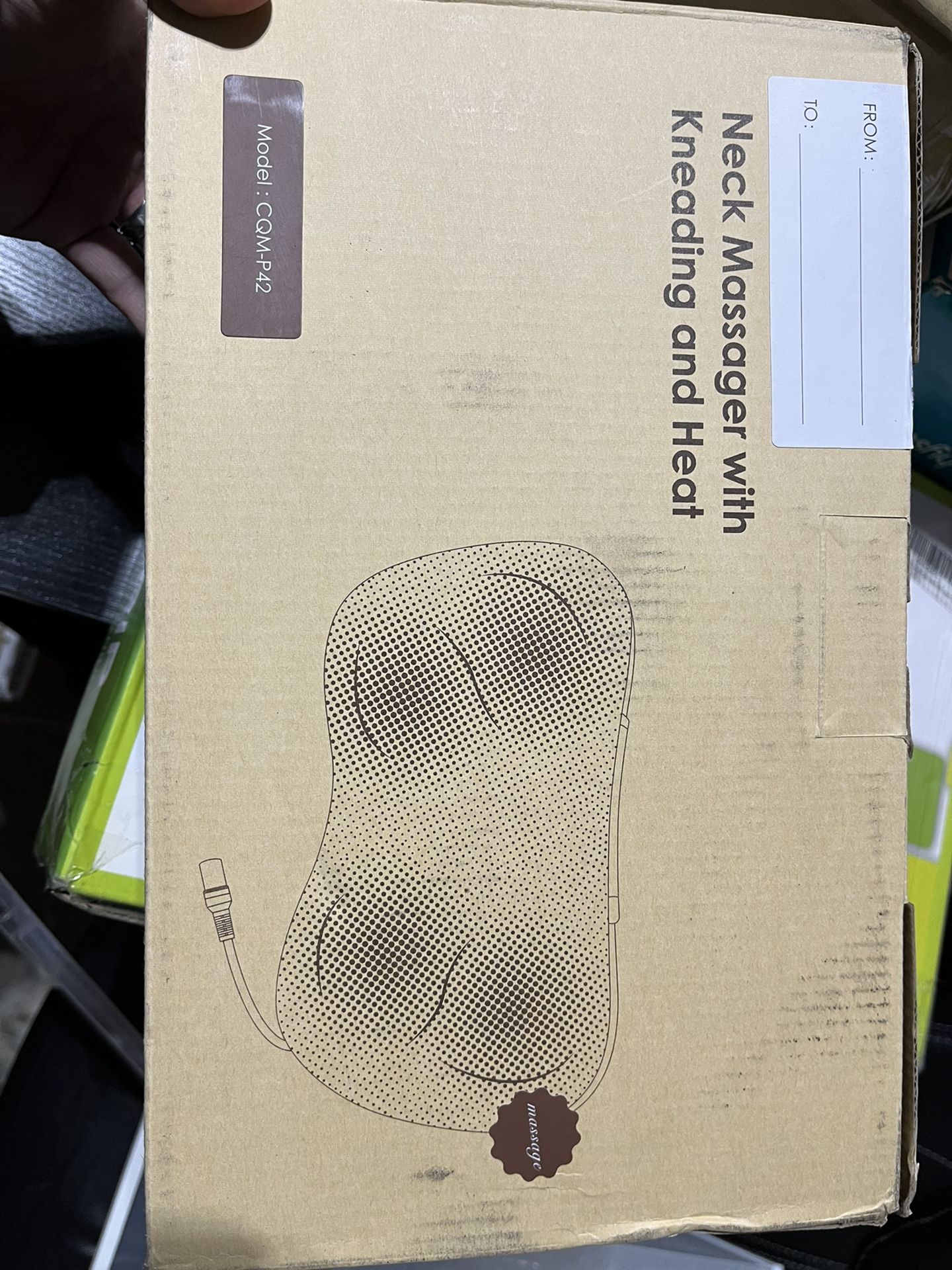 Brand New- Neck Massager With Kneading And Heat With Wall Or Car Plug