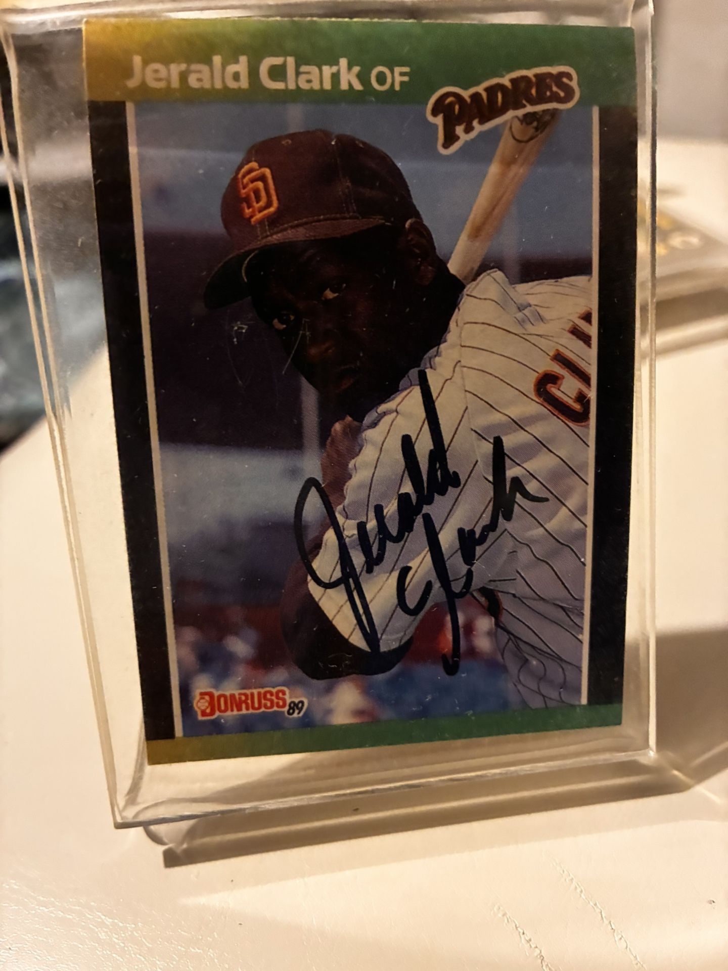 Signed Baseball Card Jerald Clark