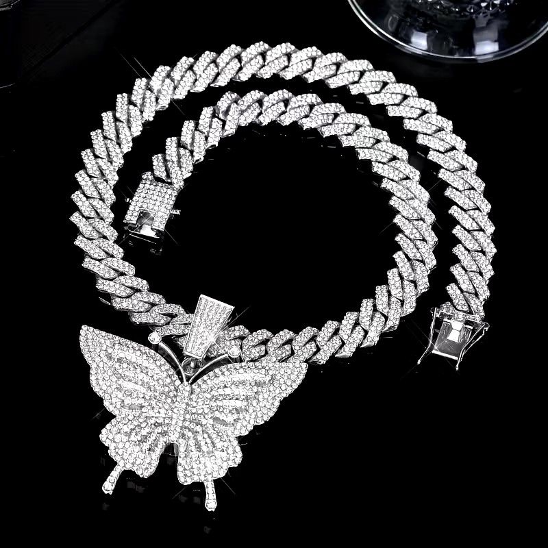 Unisex Butterfly Pendant Chain