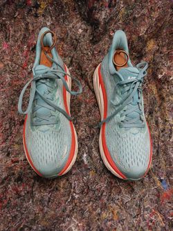 Hoka One One Clifton 8 Running Shoes Womens 10.5 B Blue Comfort Athletic