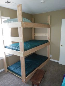 Triple Bunk Bed Solid Sturdy $550