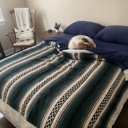 Full Sized Bed With Metal Frame