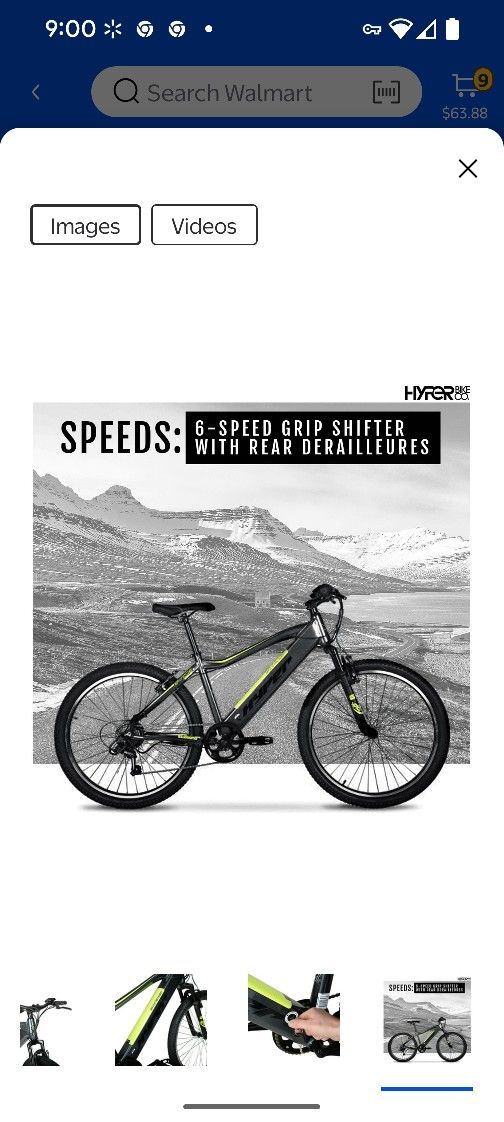 26in Hyper E-Ride Mountain MTB-FS E-Bike