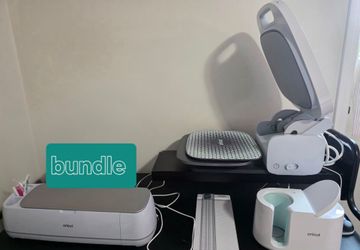 Cricut Bundle with Heat Press, Mug Press & Huge Supply Lot