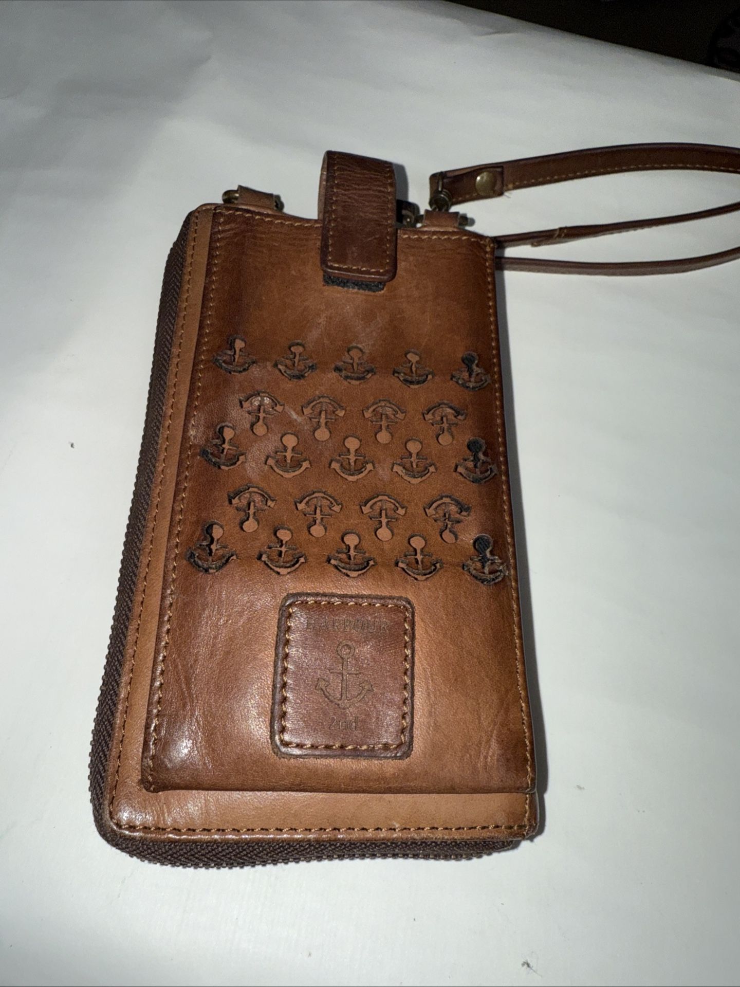 Harbour 2nd Leather Crossbody Shoulder Messenger Bag Purse Brown Cognac