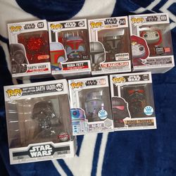 Star Wars Exclusives Funko Lot of 10 (see description and all pictures)