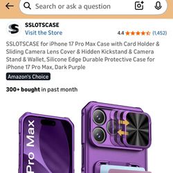 New iPhone 17 Pro Max Wallet Case Purple 