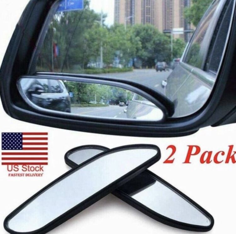 2X Blind Spot Mirror Auto 360° Wide Angle Convex Rear Side View Car ...