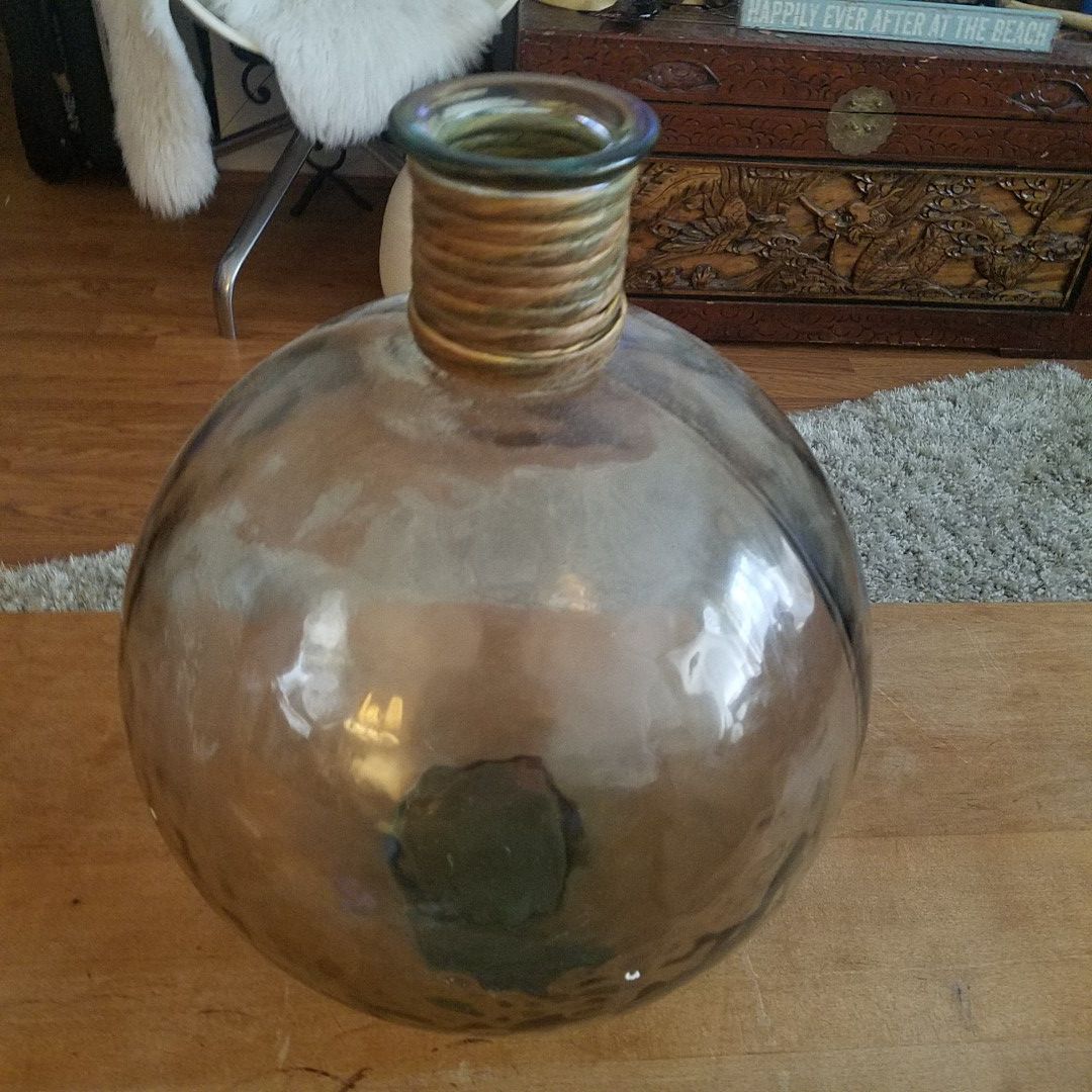 Beautiful large glass bottle